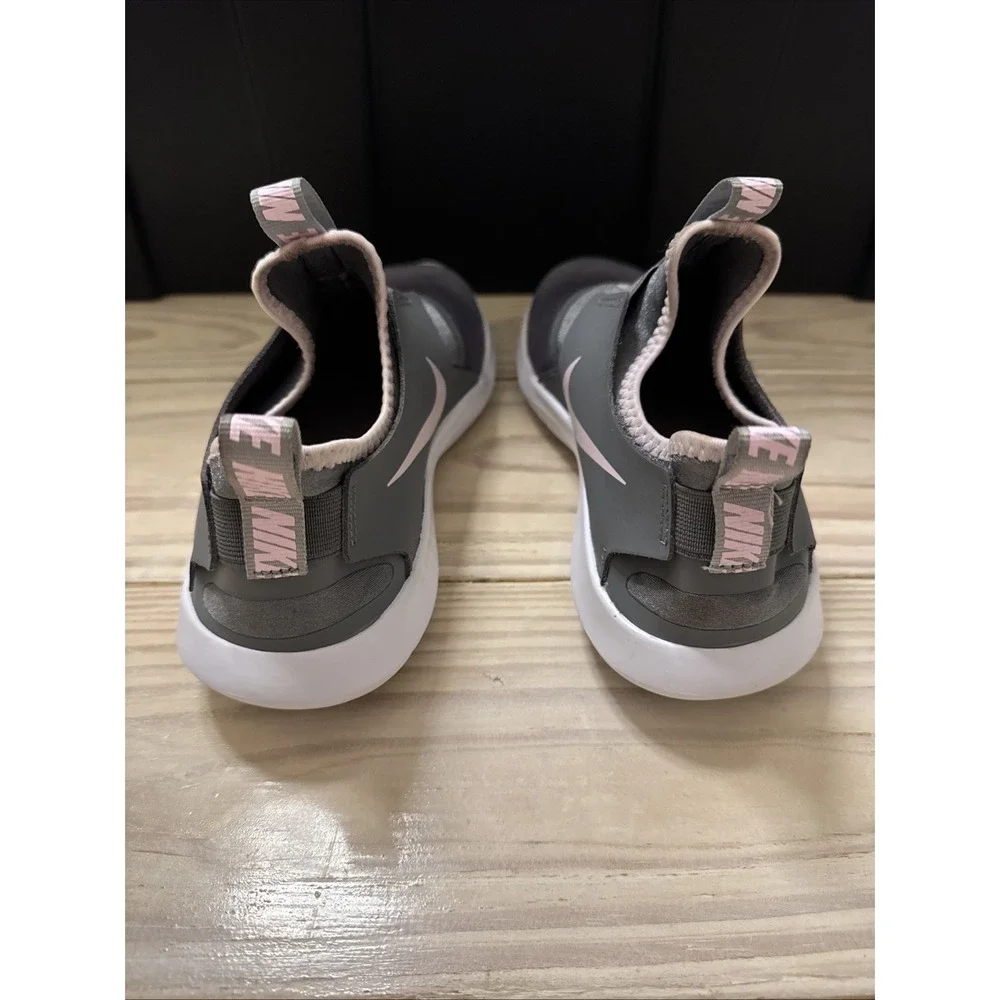 Nike Flex Runner Youth Shoes Slip On, Fabric Upper 7Y, Gray Pink